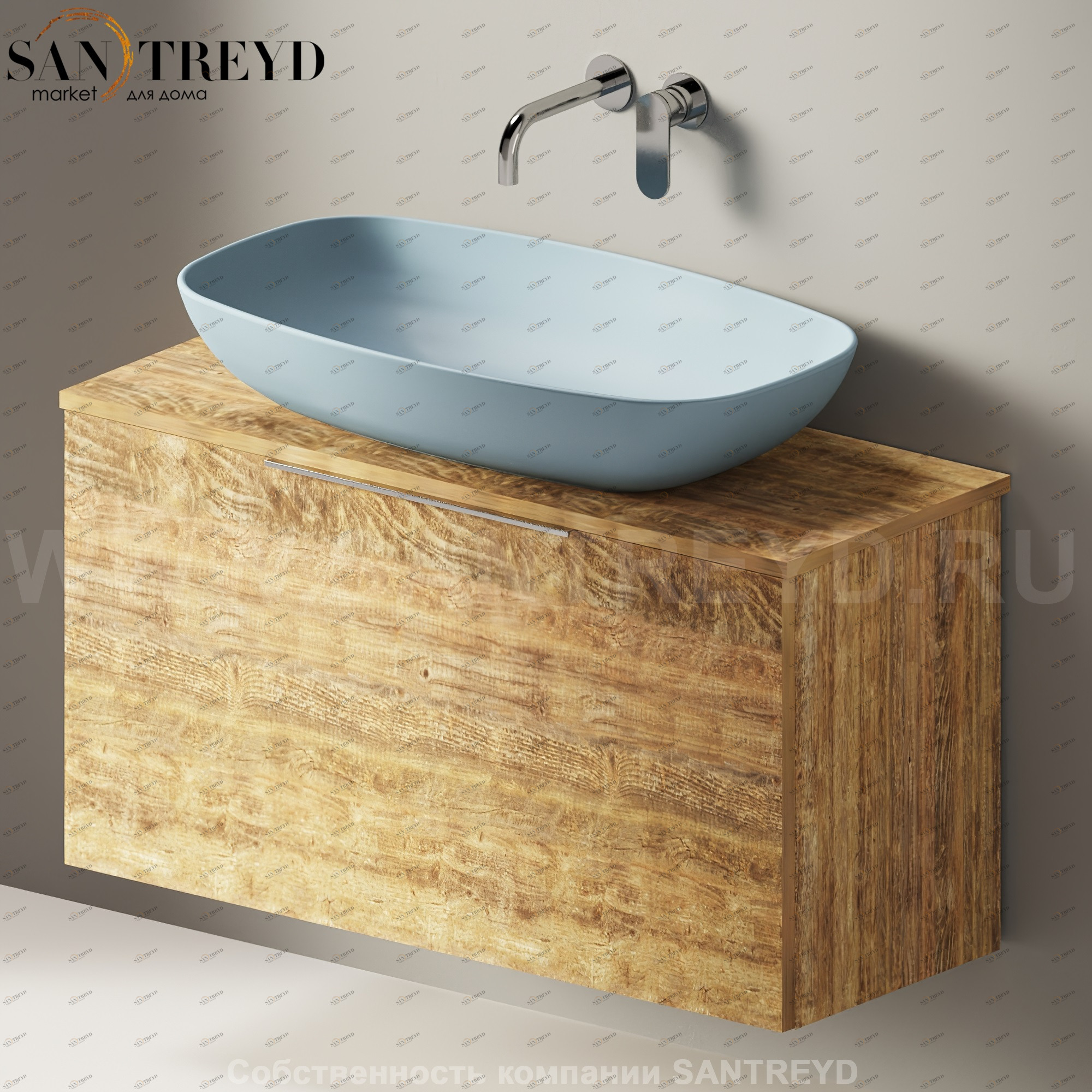 Flaminia BOX Настенная тумба для раковины 95 см с 1 ящиком BX822.WW Ceramica Flaminia BX822WW