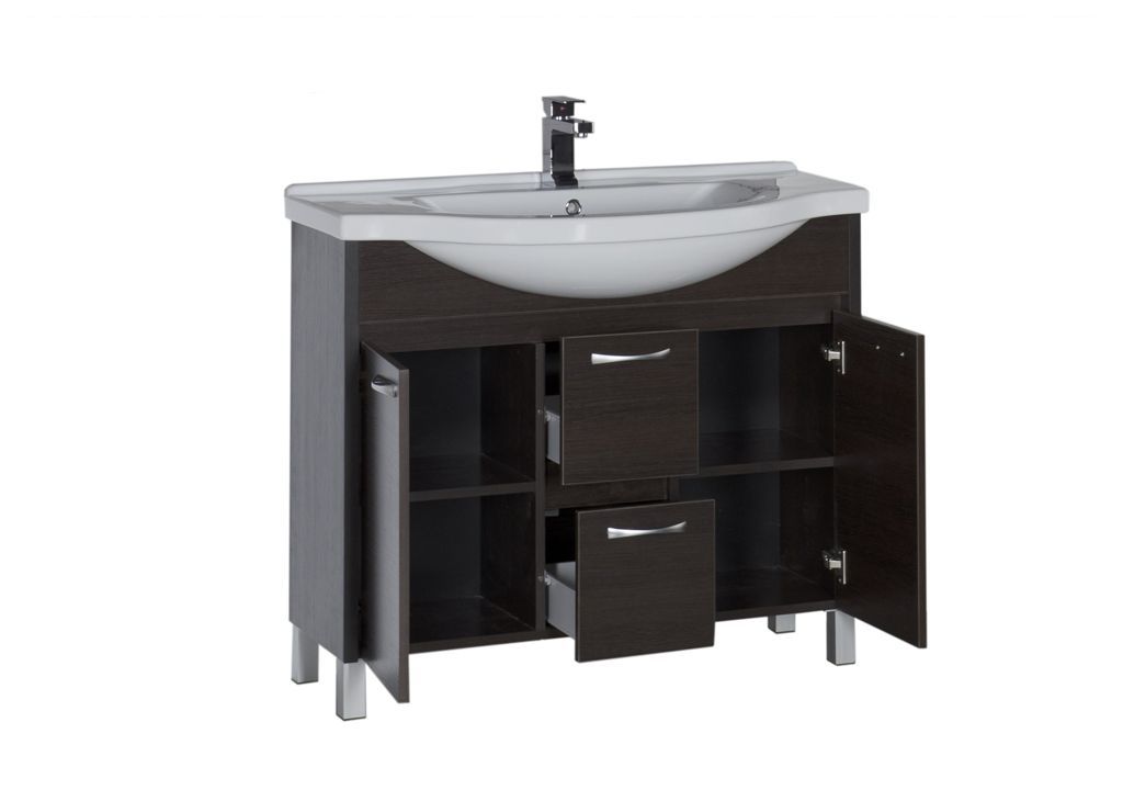 Тумба с раковиной Aquanet Донна 100 венге 0016918300168866 - Вид №2