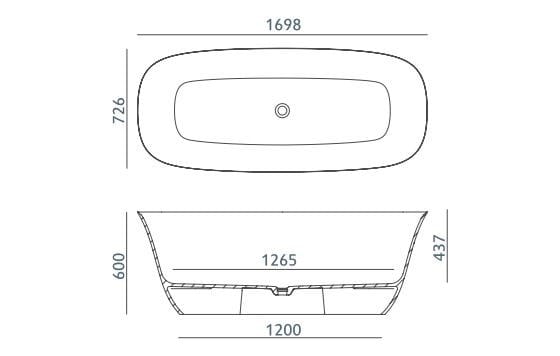 Овальная ванна в центре комнаты в Долотеке© Acquabella Acquawhite ARCH-00026960 - Вид №3