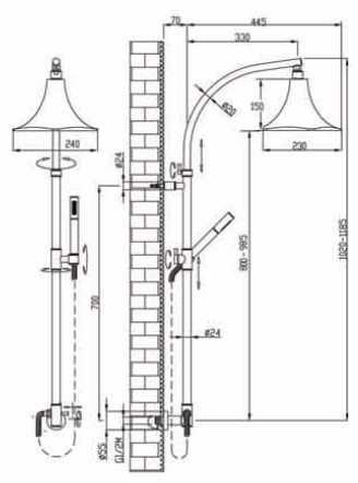 28842000000 Душевой гарнитур Bandini Eden Santreyd - Вид №1