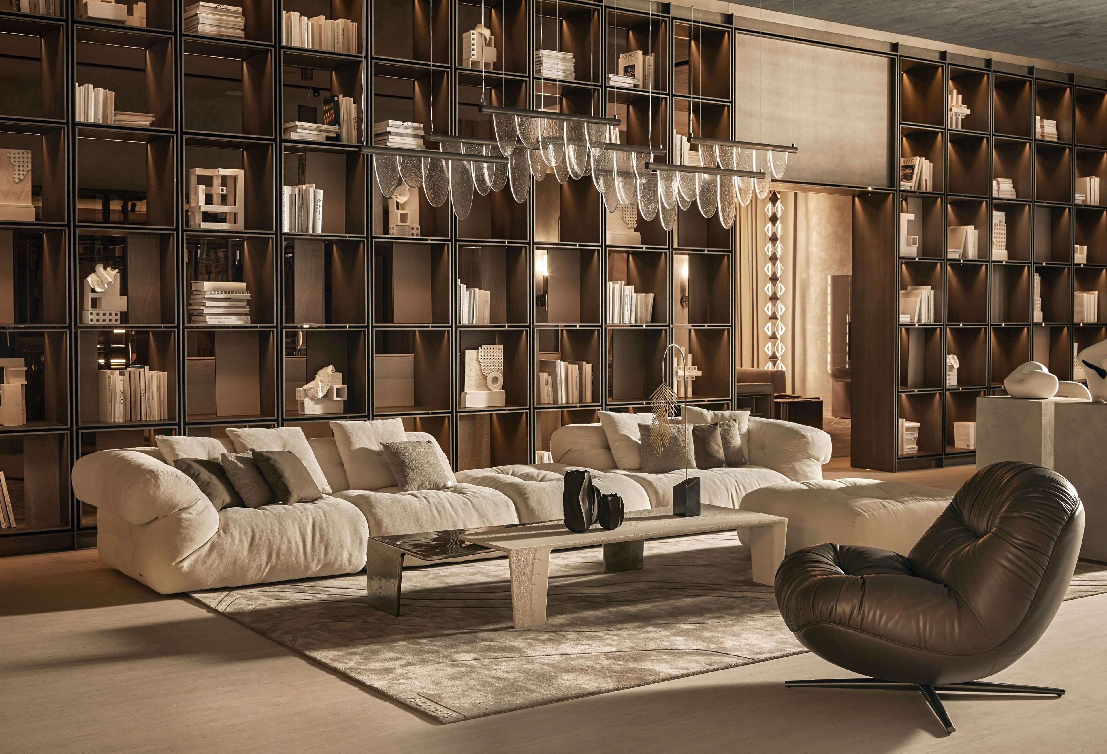 Вращающееся кресло из ткани и кожи Visionnaire AURA ARCH-00110208 - Вид №8