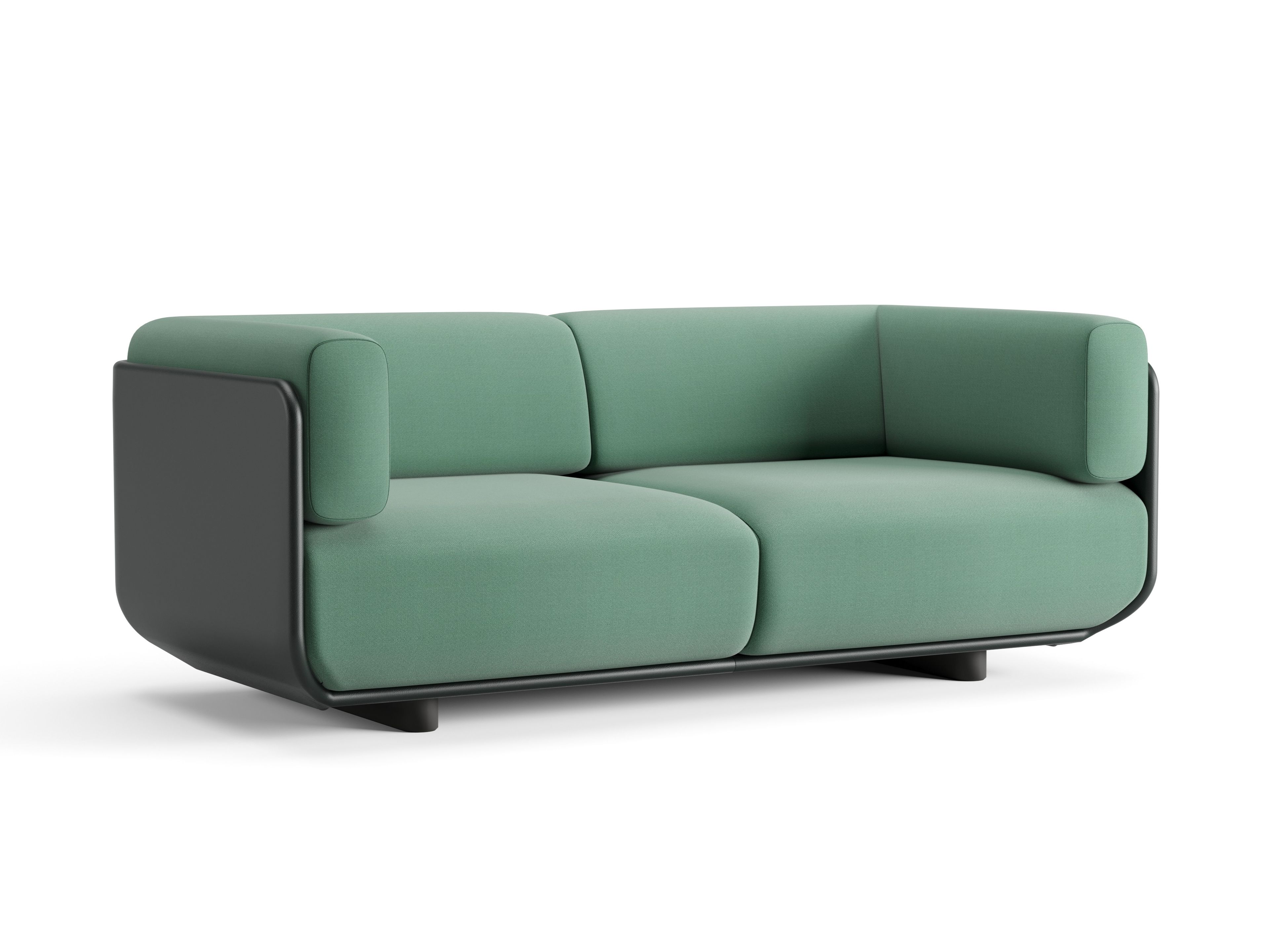 2-местный кожаный и тканевый диван Arper Shaal ARCH-00037216 - Вид №1