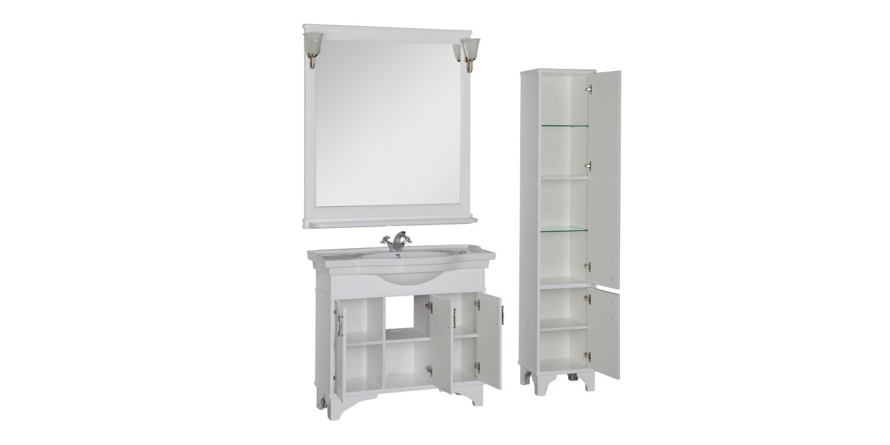 Комплект мебели Aquanet Валенса 100 белый 00180453 - Вид №2