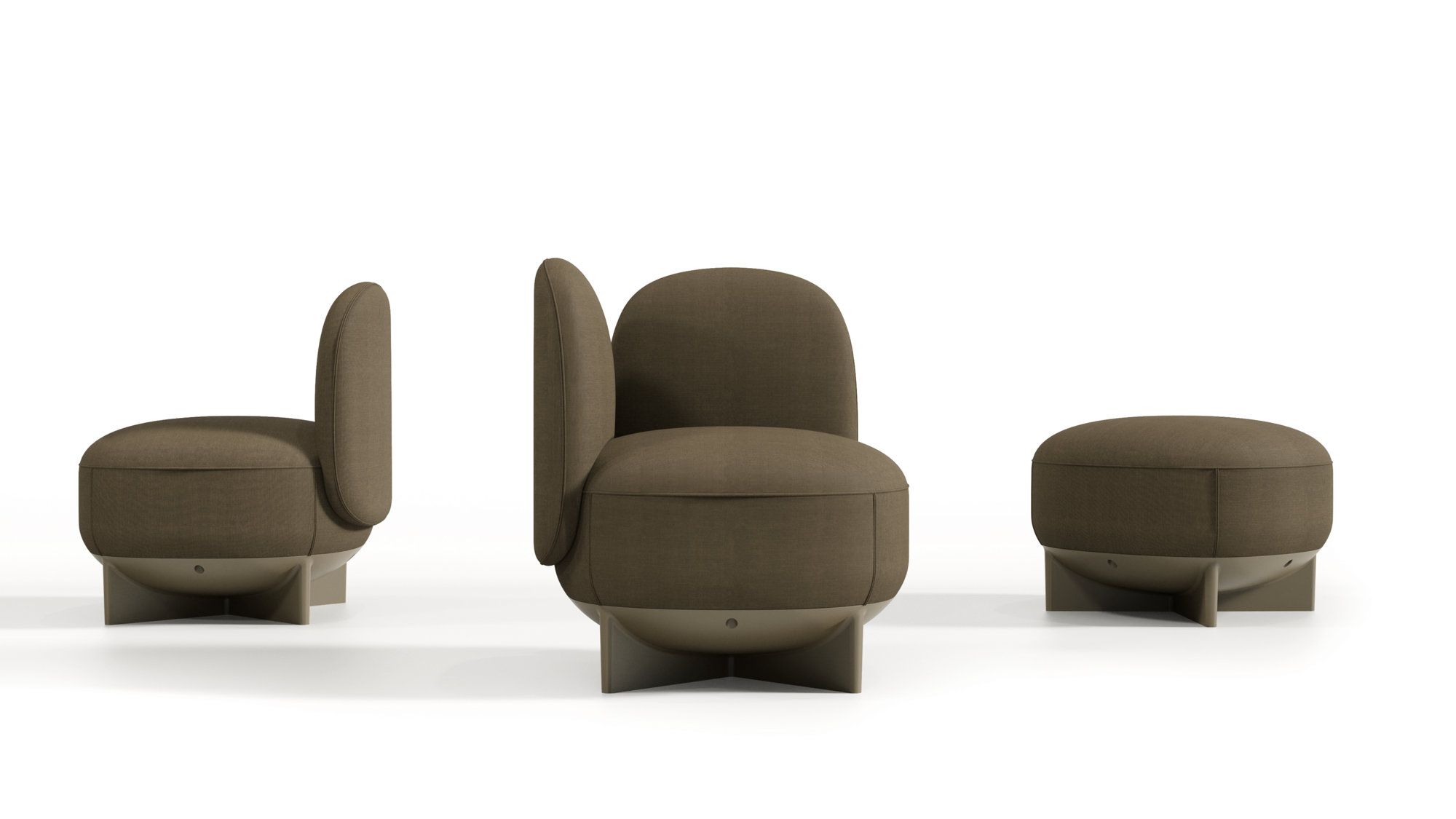 Секционный стул из ткани GABER To-Go ARCH-00090580 - Вид №1