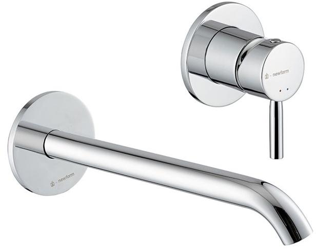 newform Смеситель для раковины настенный, однорычажный, сливной Blink sun-id-1506287 - Вид №1