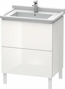 LC660802222 L-Cube Тумбочка напольная Белый глянцевый декор
