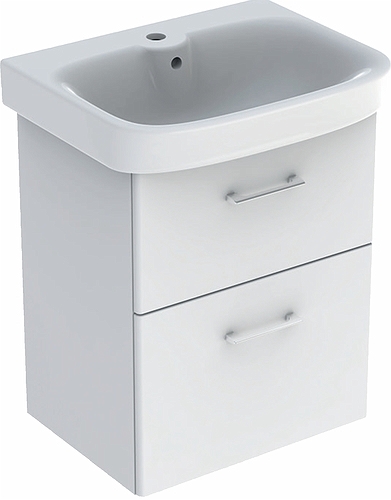 9616531001 Комплект умывальника IDO Glow Square с основанием для умывальника, с двумя ящиками, W = 560 мм, W1 = 560 мм, T = 372, темно-коричневый 