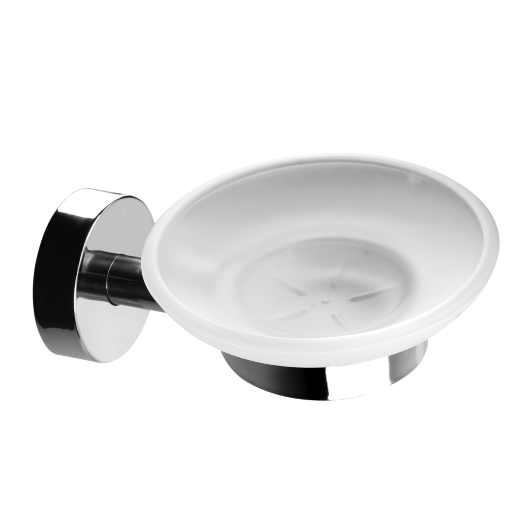 62130 Нержавеющая мыльница со стеклом, глянцевая поверхность SANELA 