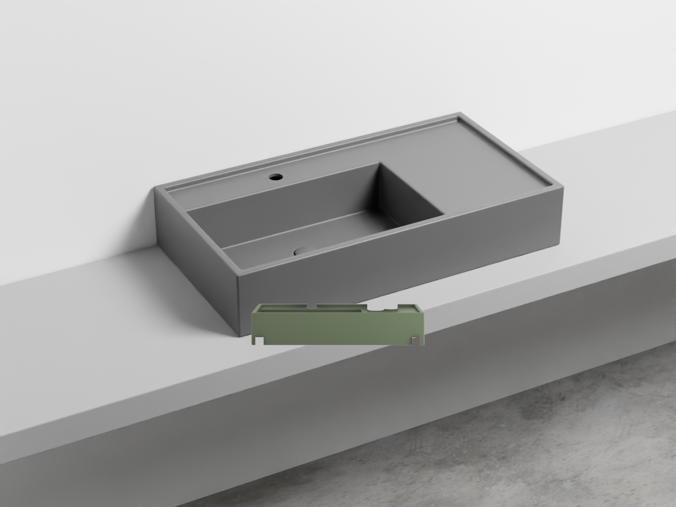 PNLA85-AG Керамическая раковина на одно отверстие 85 cielo Plinio Ceramica Cielo