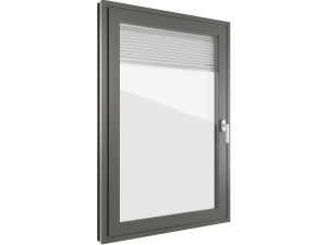 Алюминиевое окно со встроенной жалюзи
