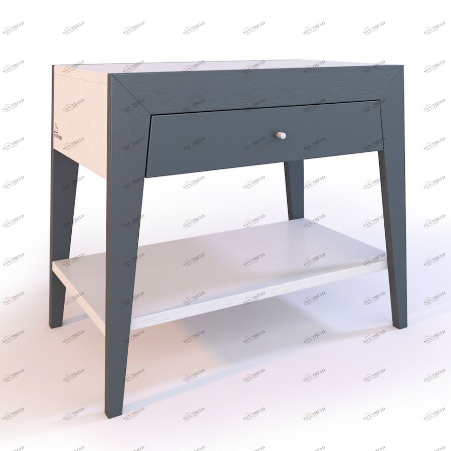 Тумба прикроватная Still, серая, низкая BraginDesign BR0168УСФ