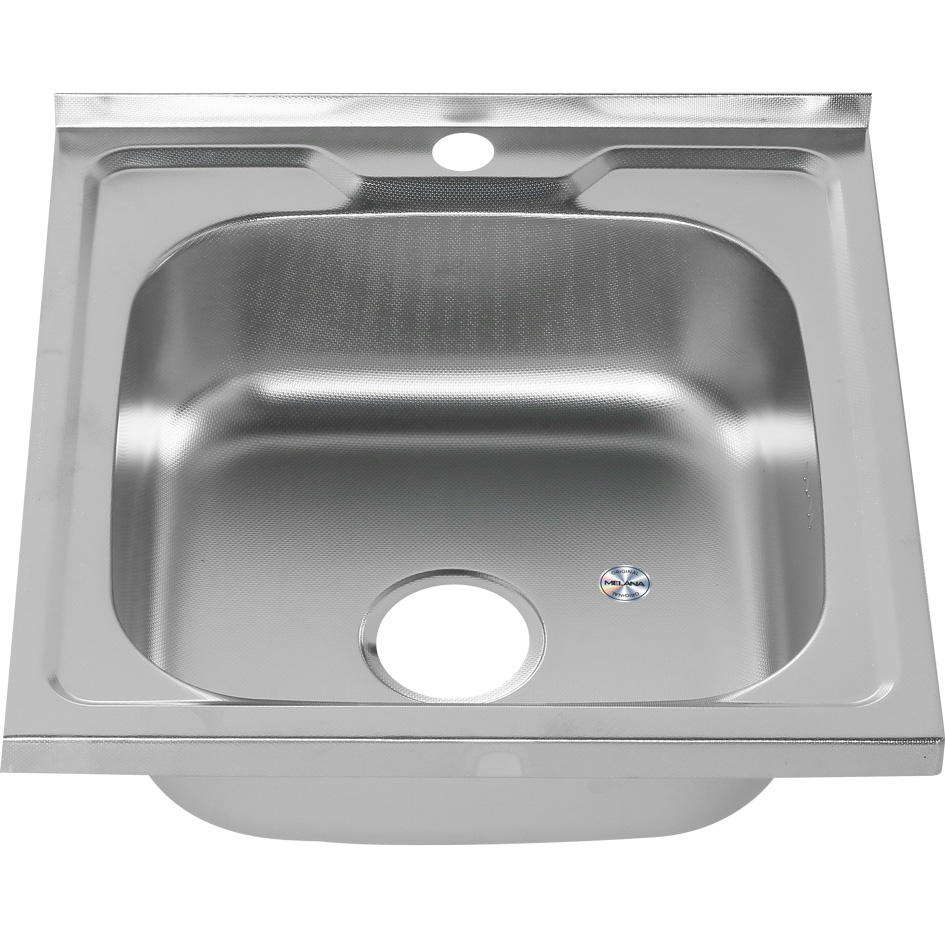 Мойка 5050 MELANA 0,8/180 ДЕКОР накладная квадратная с сифоном (098D t *10) 098D t (*10)