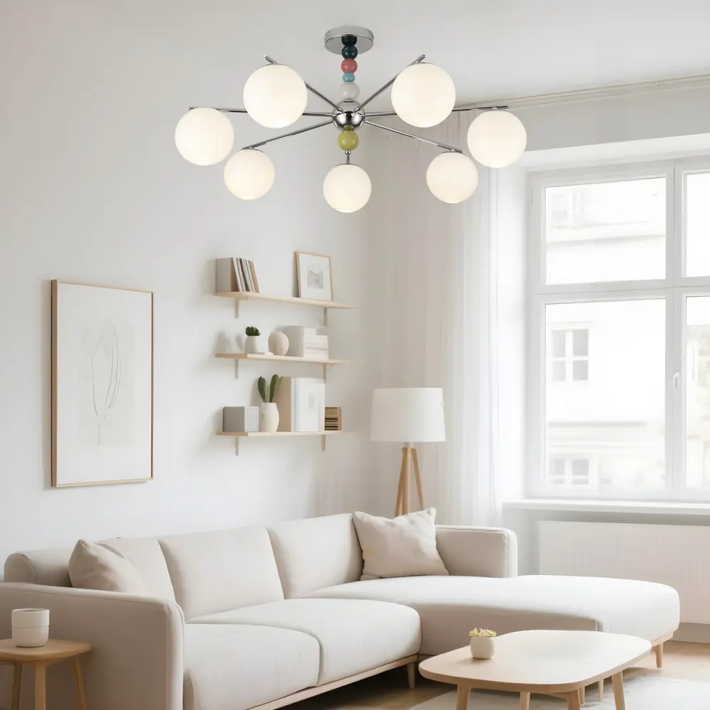 Люстра подвесная Opulence 7 ламп 14 м² цвет хром Escada STLM-2027798 - Вид №7