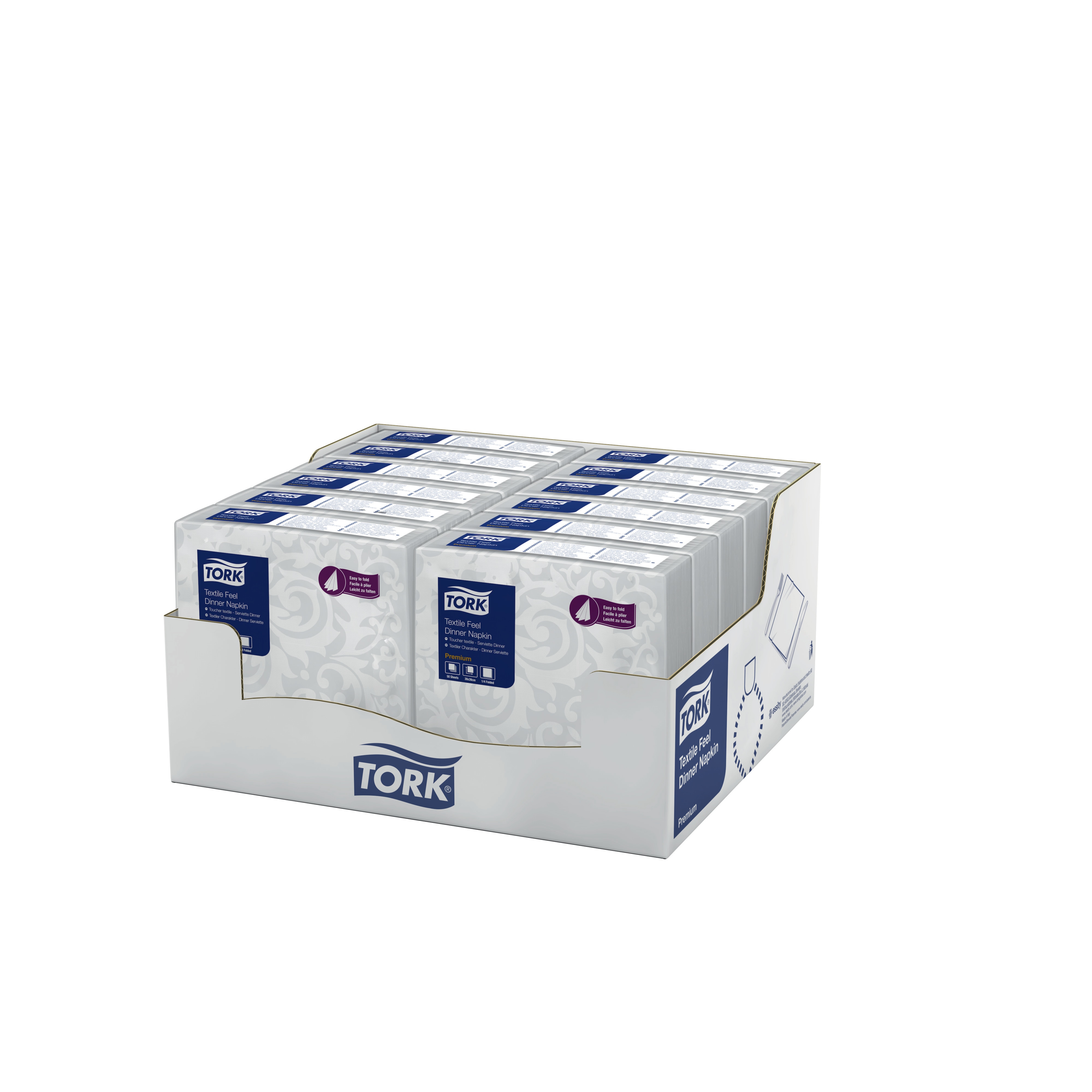 50941300 Белая обеденная салфетка Linstyle® Elegant, сложения 1/4 Tork  - Вид №2