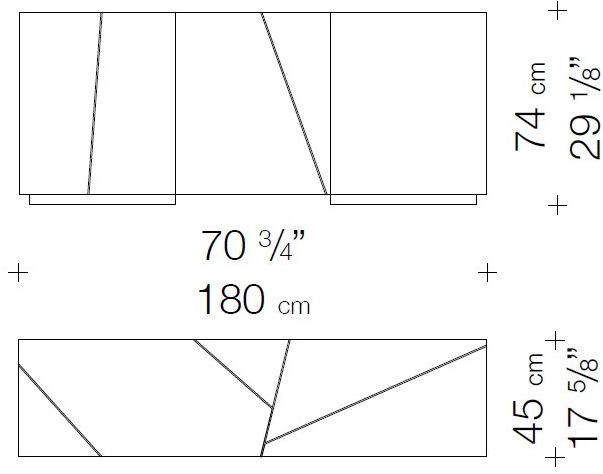 Garbarino Буфет из лакированной древесины с распашными дверцами  Fog 3  - Вид №1