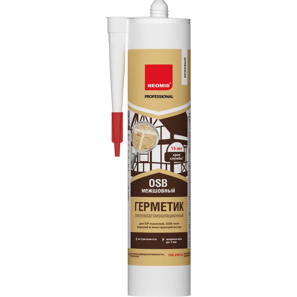 NEOMID Герметик для OSB плит и SIP-панелей 310 мл бежевый 83725628 STLM-0853881 - Вид №1