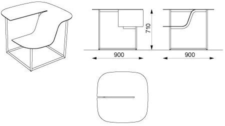 mmcité1 Сиденье для улицы из оцинкованной стали sun-id-1435153 - Вид №13