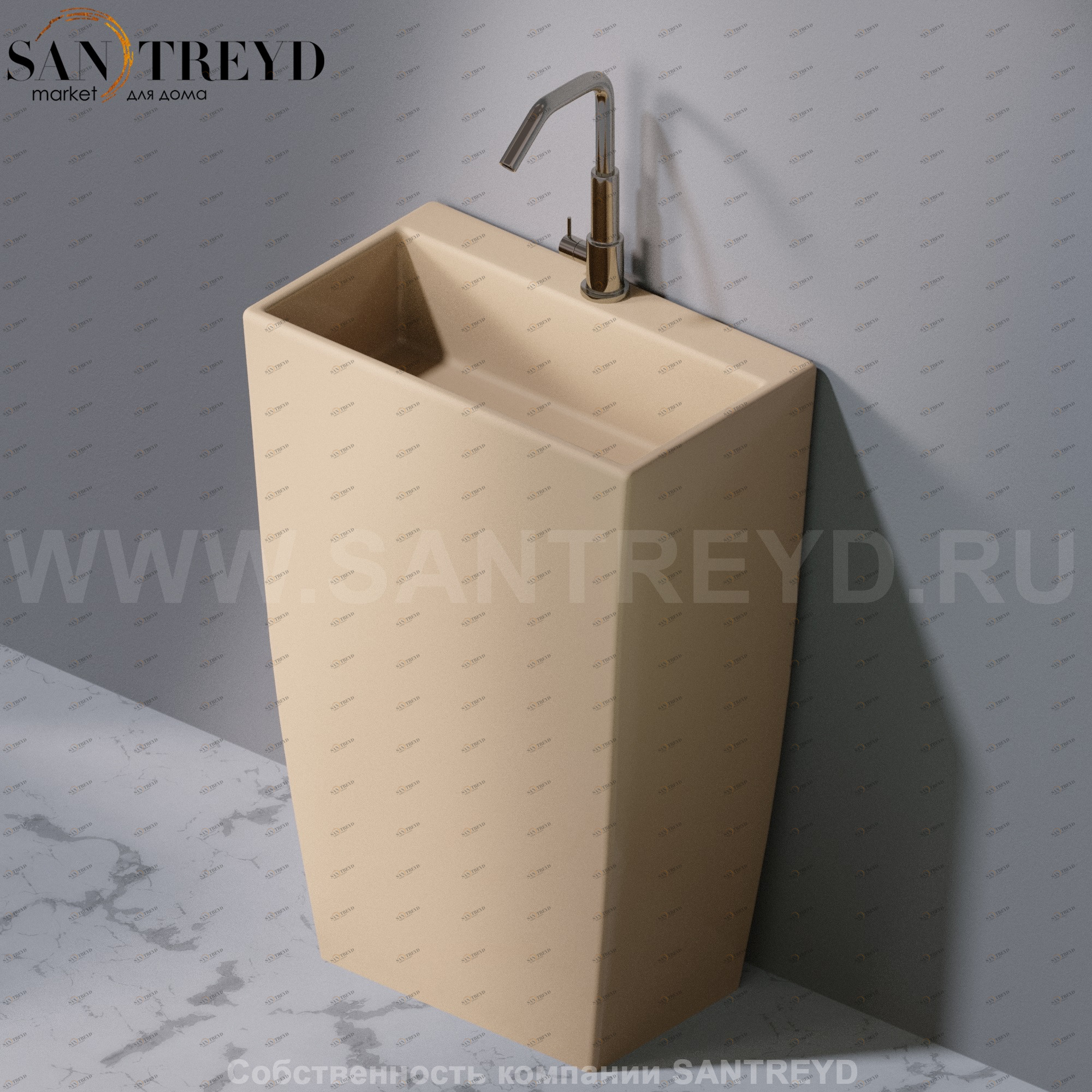 L115110 Напольная раковина стоящая прямоугольная A. e T. Italia Tower AeT ITALIA