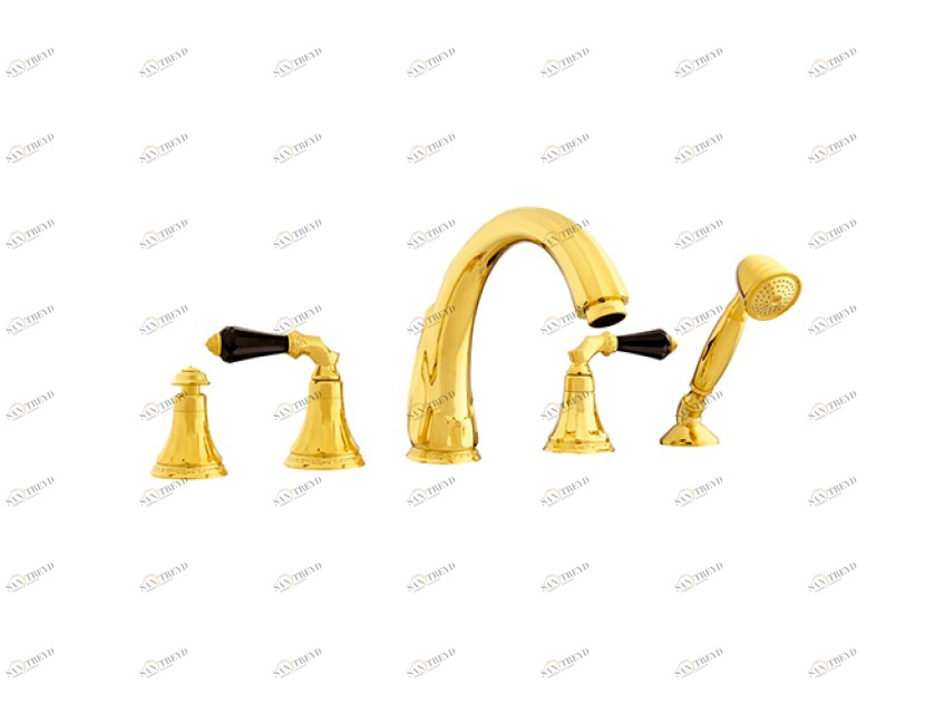 058616.F00.50 Набор для ванны с пятью отверстиями и кристаллами сваровски Яркий хром Mestre Adriatica