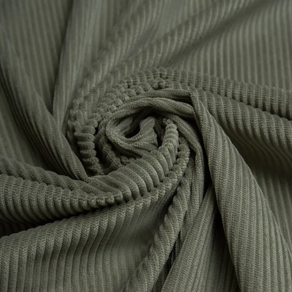 AMORE MIO Штора на люверсах зеленая велюровая 200x280 см 89433189 STLM-1583447 - Вид №5