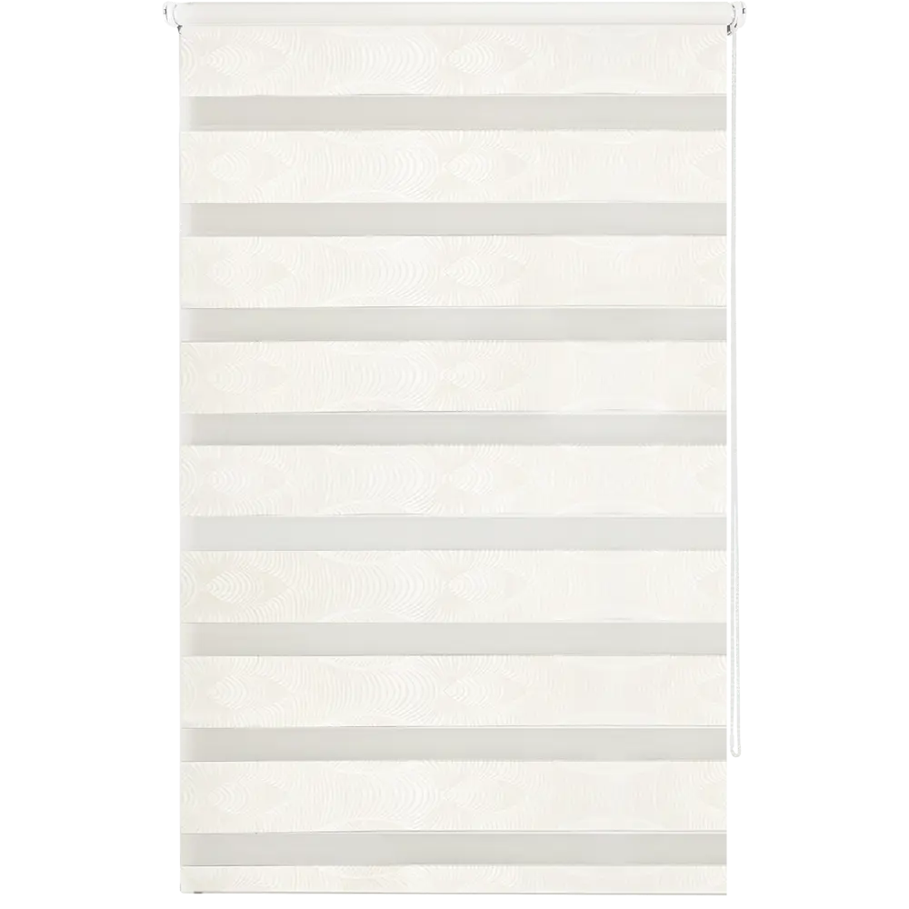 Штора рулонная день-ночь Miamoza Sound Wave 40x160 см, цвет белый Santreyd STLM-2001590