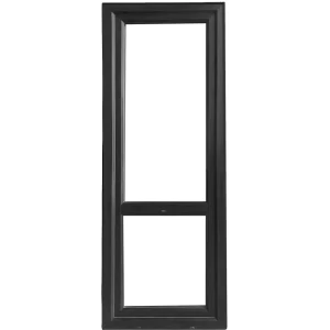 Пластиковая балконная дверь ПВХ Deceuninck одностворчатое 2100x700 мм (ВхШ) двухкамерный стеклопакет белый/антрацит