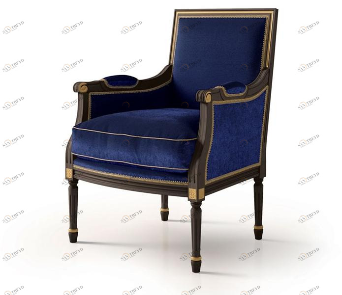 Carpanese Home Бархатное кресло с подлокотниками Heritage 6044