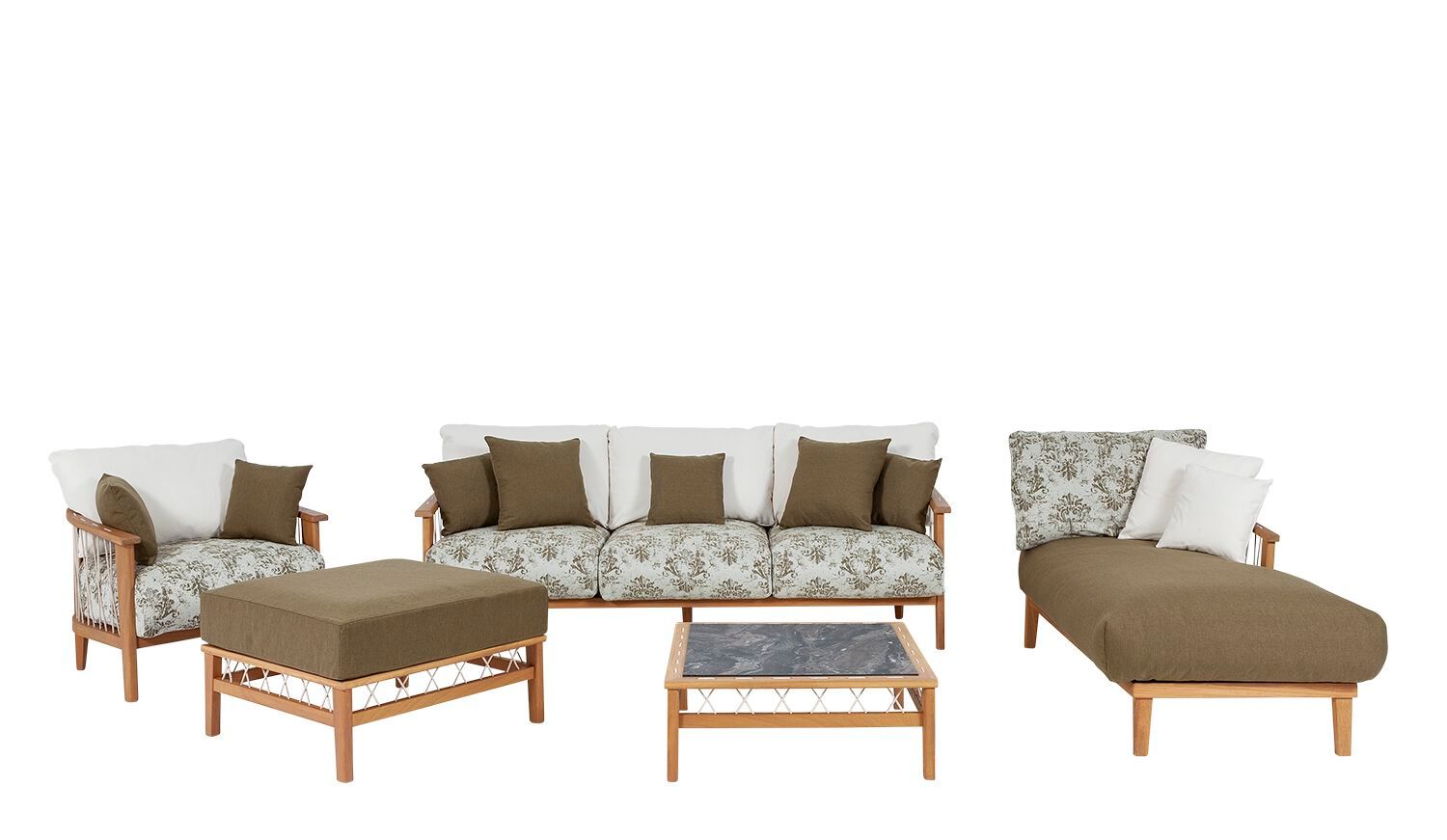 Квадратный садовый журнальный столик iroko с ламинированной столешницей Rever ARCH-00104123 - Вид №1