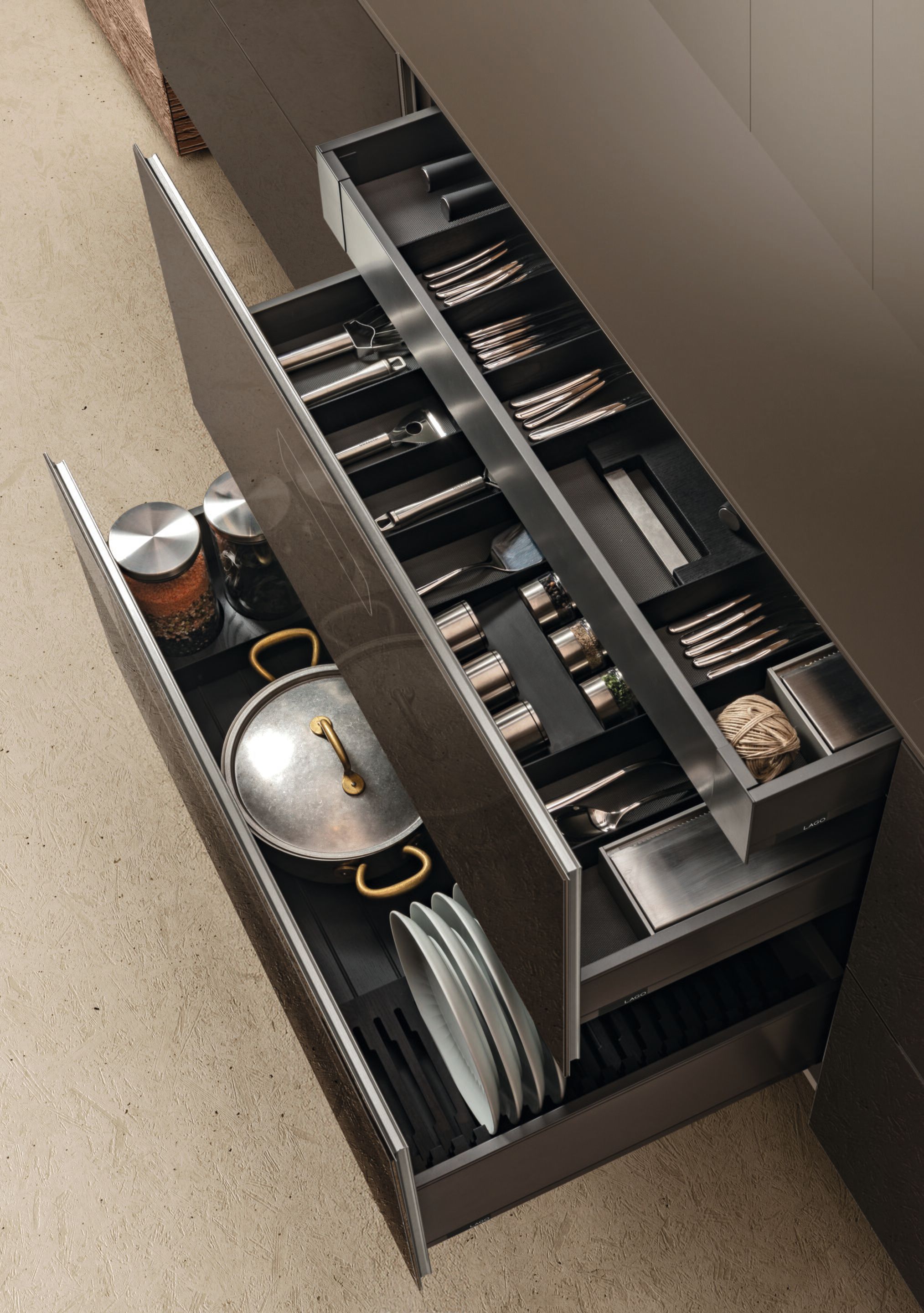 Встроенная кухня с островом Lago 36e8 ARCH-00126095 - Вид №4