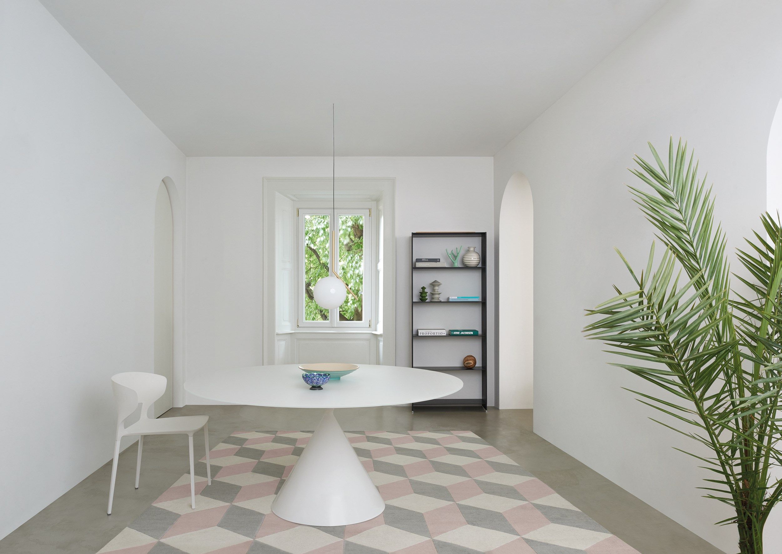 Круглый стол с хрустальной столешницей Desalto глина ARCH-00069308 - Вид №1