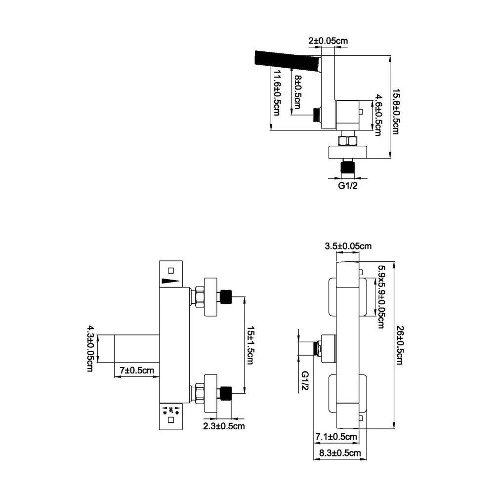 Термостатический смеситель Konsensa Прато для ванной с защитой от ожогов 89396335 STLM-1582311 - Вид №3
