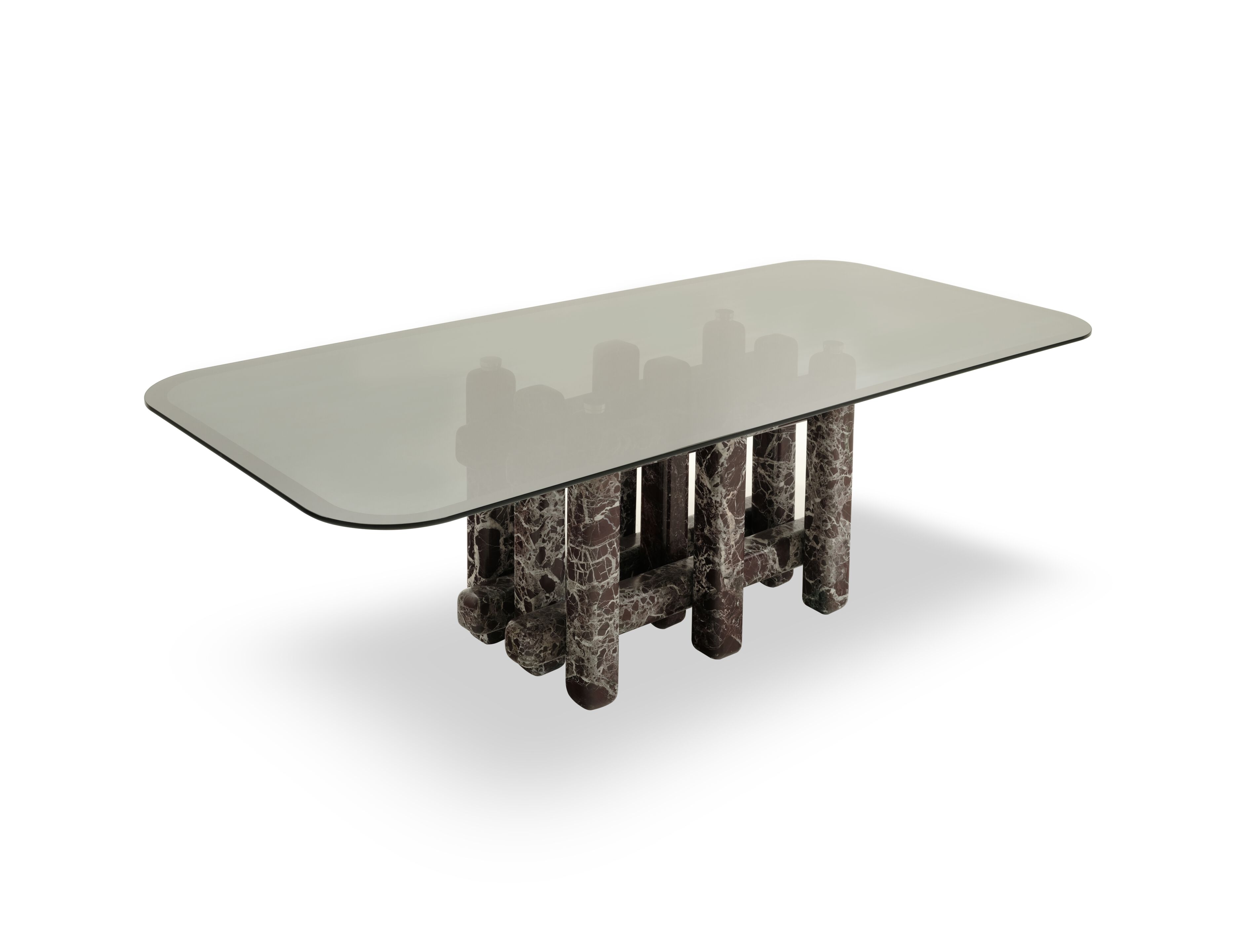 Прямоугольный стол из мрамора и стекла Enne JETEE ARCH-00069724 - Вид №1