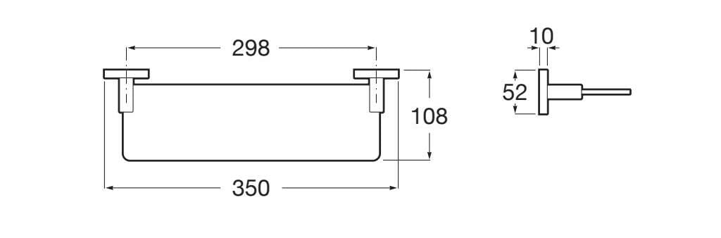 Стеклянная полка для ванной Roca Виктория ARCH-00046725 - Вид №1