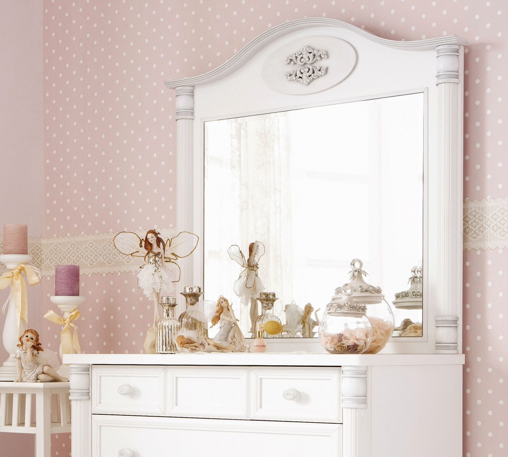 Зеркало белое прямоугольное Romantic CILEK ROMANTIC 00-3832180 Белый Santreyd - Вид №1