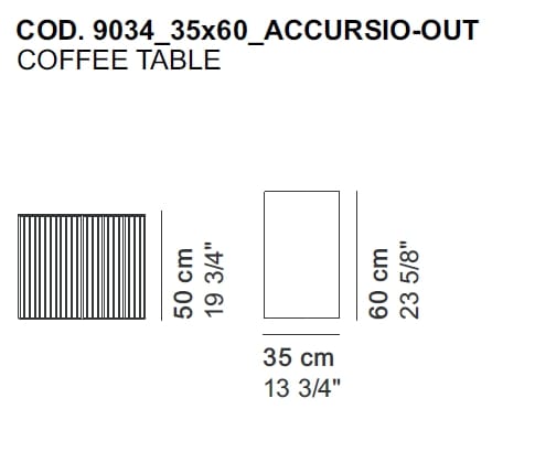 Стальной прямоугольный садовый стол La Cividina Accursio Outdoor ARCH-00031852 - Вид №5