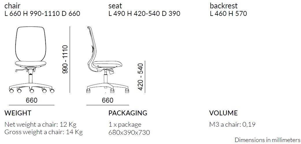 Quadrifoglio Поворотный офисный стул из ткани Okay sun-id-1354813 - Вид №10