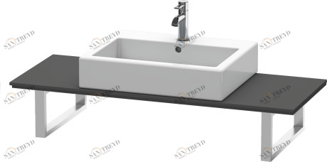 XL012C04949 X-Large Консоль для накладных раковин и встраиваемых умывальников Графит матовый, декор Duravit