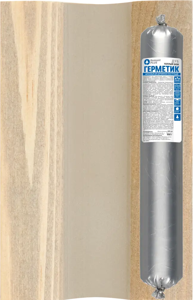REMONT PLUS Герметик для деревянных конструкций дуб серый 0.6 л 88299941