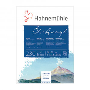 10628832 Альбом-склейка для акрила и масла "Oil/Acrylic" 230 г/м2 32 х 24 см склейка 10 л. Hahnemuhle