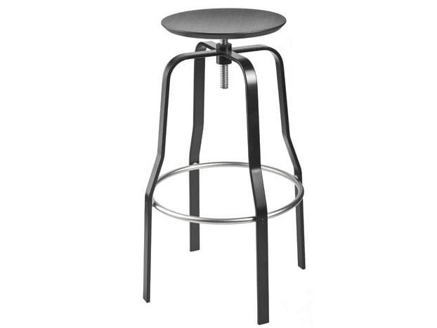 Регулируемая по высоте стальная и деревянная табуретка Lapalma круглый ARCH-00065932 - Вид №1