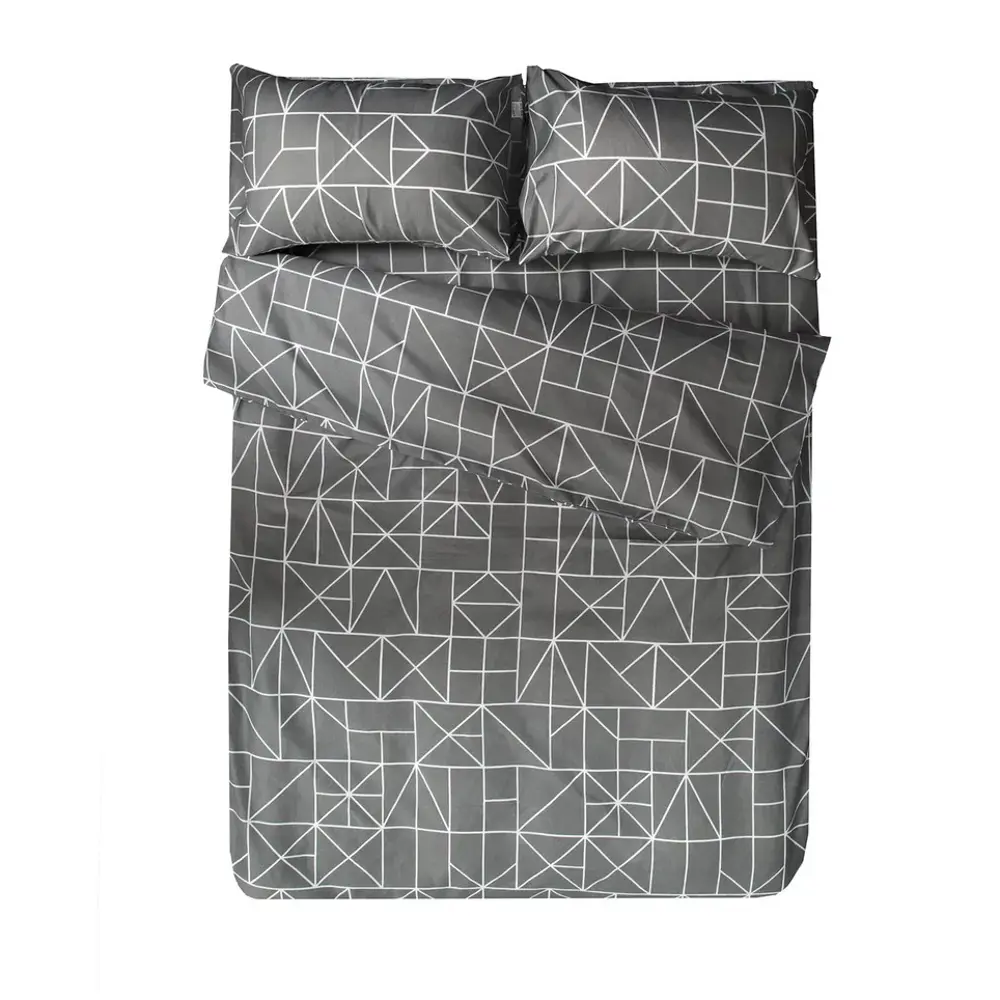 Комплект постельного белья Eclair Крейк полутораспальный полисатин серый опал STLM-2023711 - Вид №1