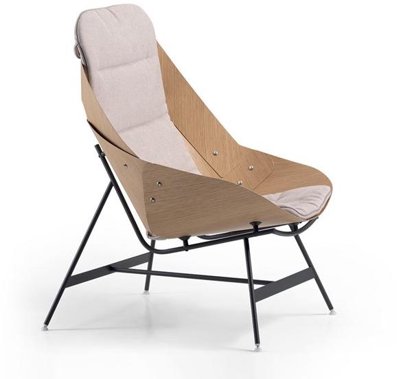 Alias Кресло из фанерованной древесины с высокой спинкой Time 53a / 53b - Вид №5