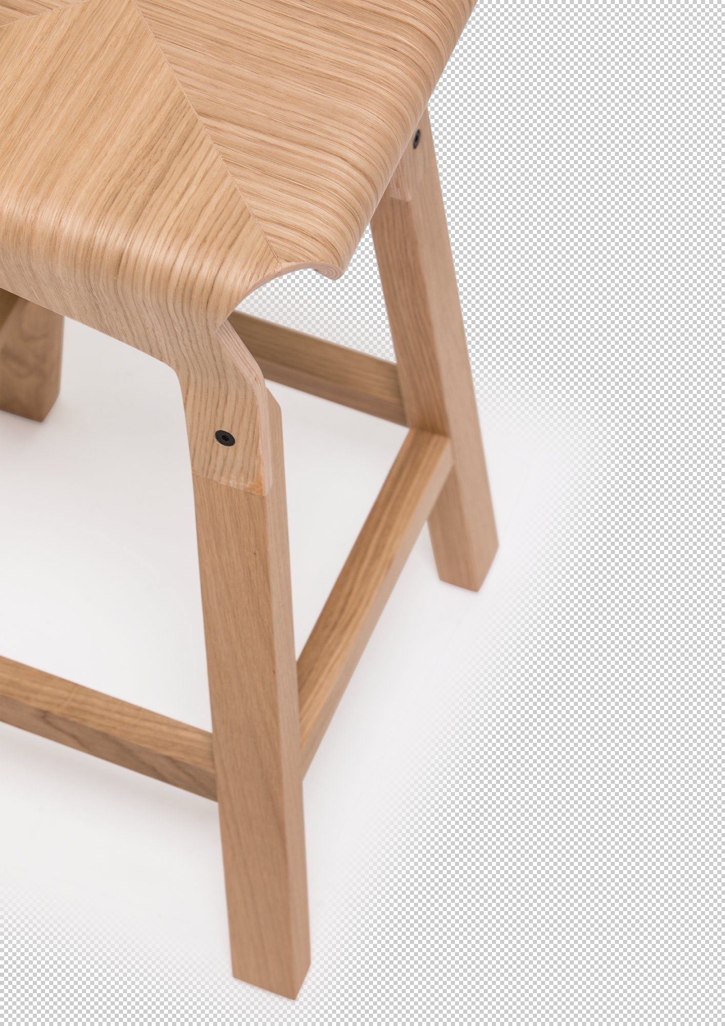 Деревянный низкий стул с подставкой для ног Vergés Naoshima ARCH-00055784 - Вид №2