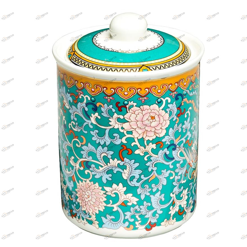 Банка для хранения с крышкой голубая 800 мл GARDA DECOR  034447 Бирюзовый;разноцветный 