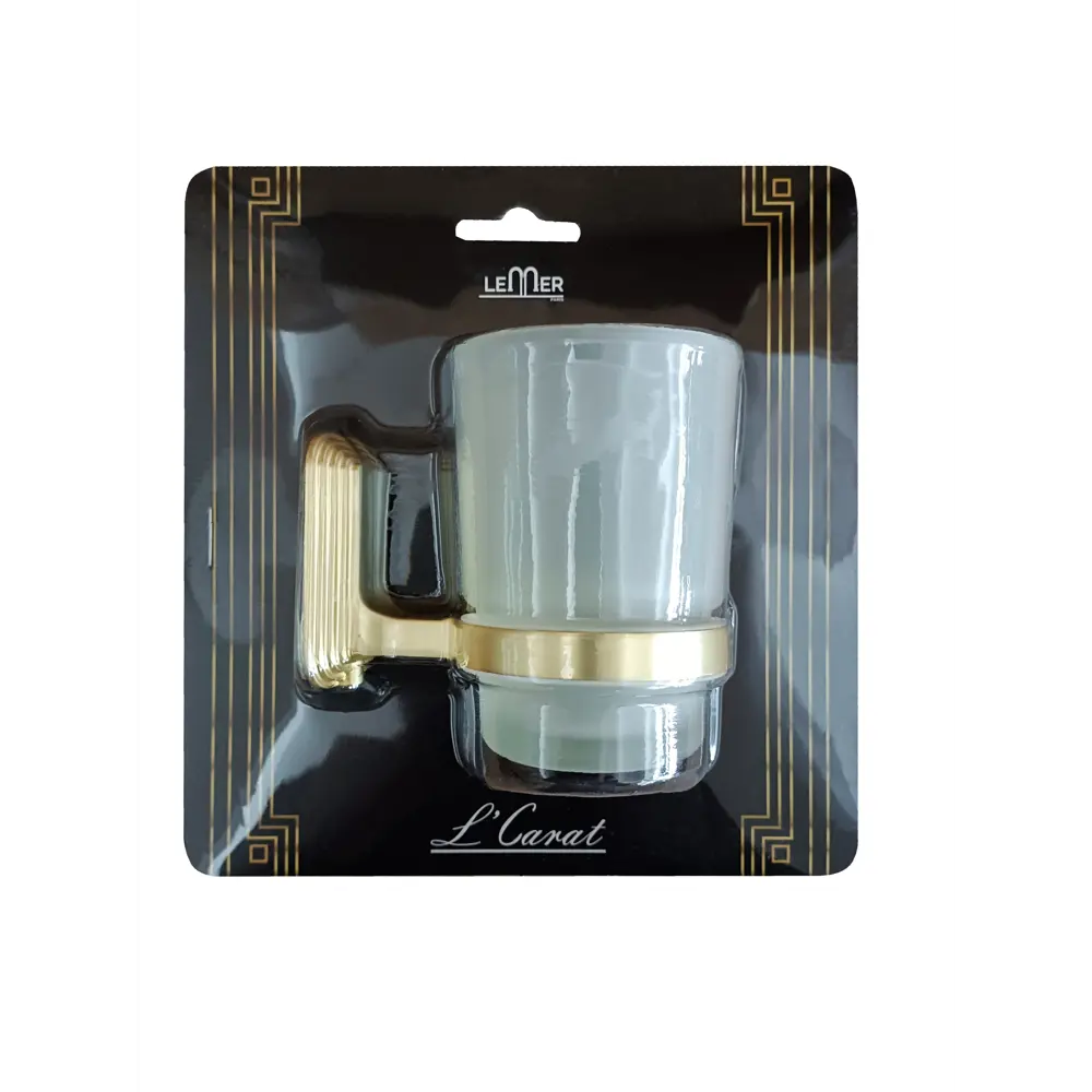 Стакан для зубных щеток Lemer Carat стекло цвет прозрачный 85882534 STLM-2134601 - Вид №1
