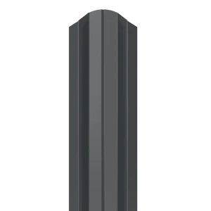 91722726 Штакетник VegaStyle М1500x100мм 3D - рез ПЭД RAL 7024 RR23 темно-серый STLM-1437623