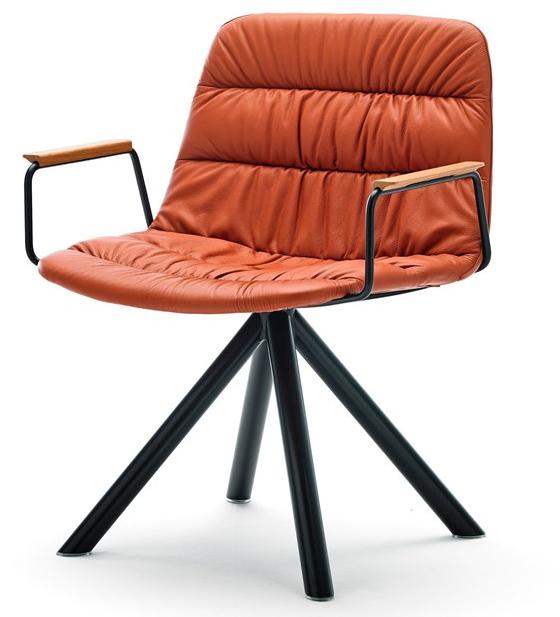 Viccarbe Вращающийся стул на жердочке с подлокотниками Maarten sun-id-1421211 - Вид №1