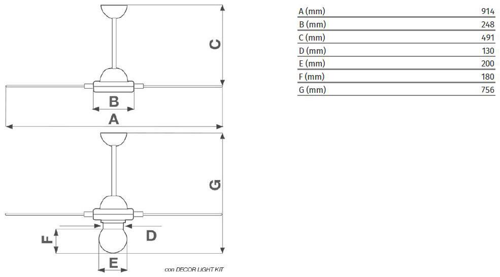 Vortice Потолочный вентилятор Nordik decor 61052 - Вид №1