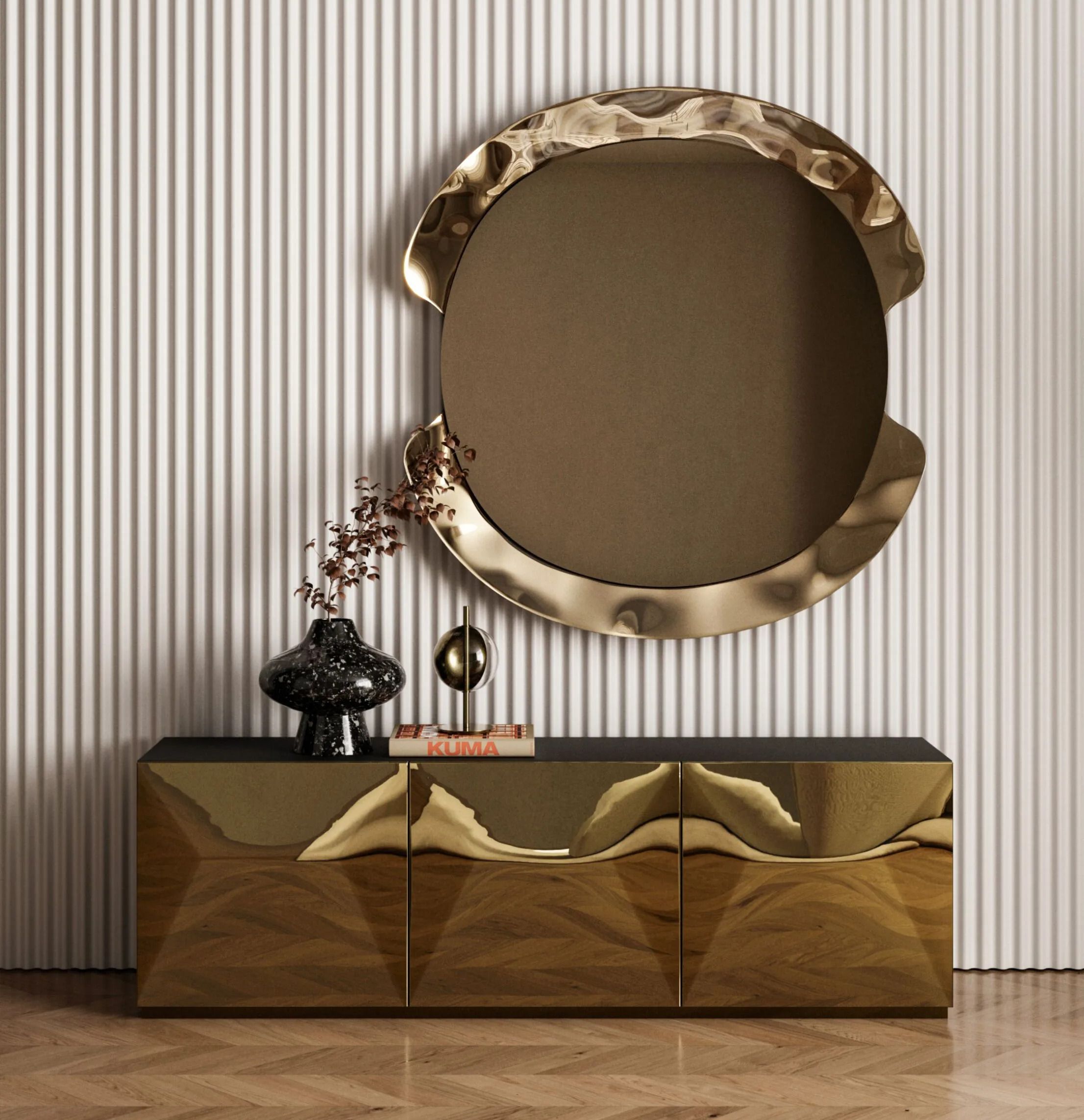 Шкаф из зеркального стекла с распашными дверями Bontempi Casa EDEN ARCH-00098578 - Вид №5