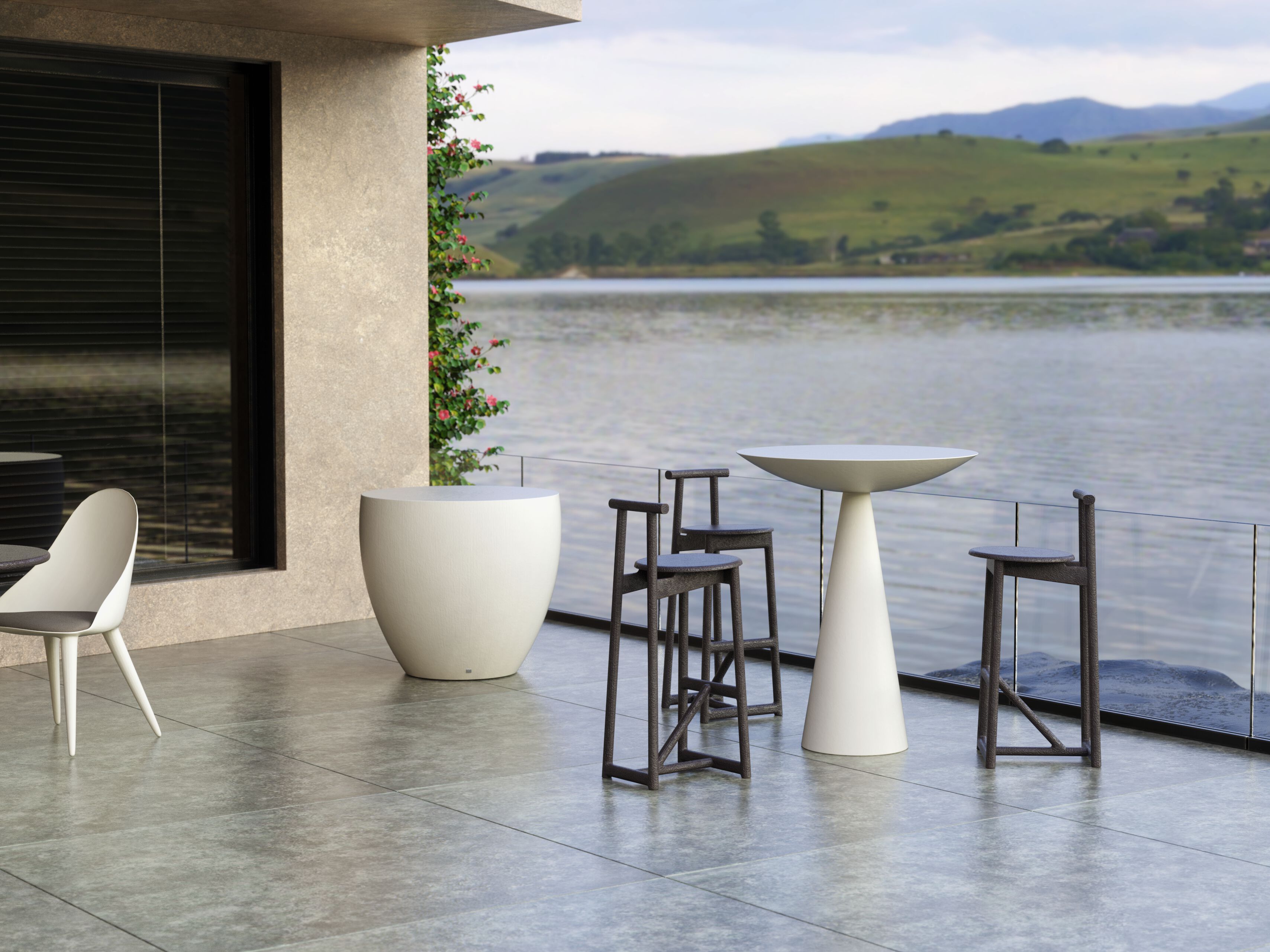 Круглый стол из стекловолокна GANSK BARREL ARCH-00137567 - Вид №1